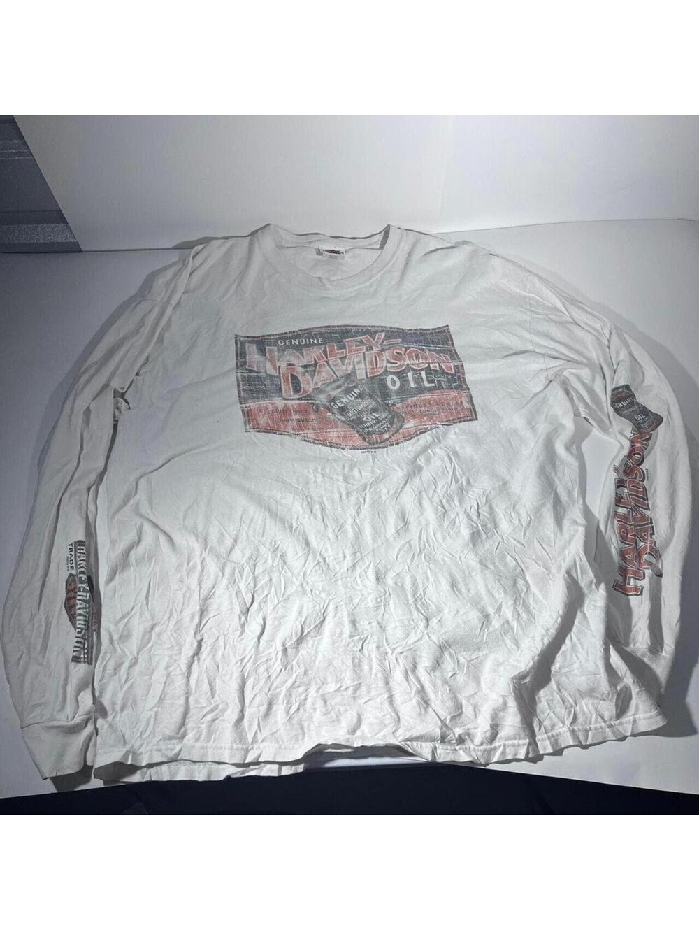 Vintage Harley-Davidson white long sleeve shirt Size XXL